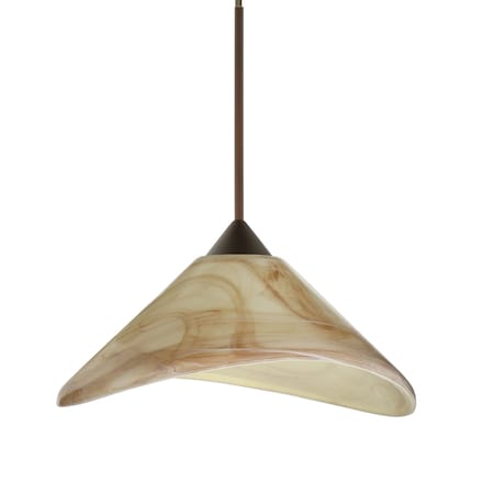 Besa Lighting Hoppi Cord Pendant, Mocha, Bronze Finish, 1x50W Halogen 1XT-191383-BR